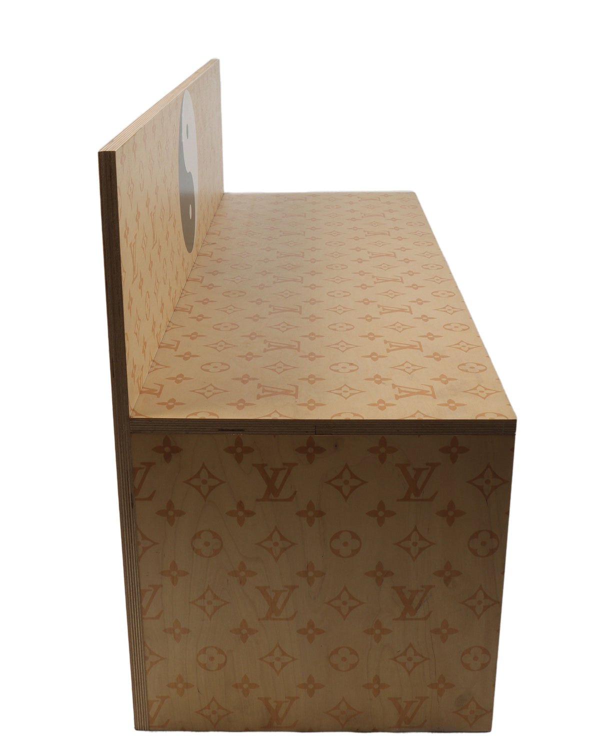 SS22 Runway "Yin & Yang" Monogram Wooden Bench