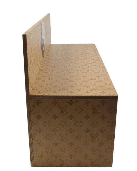 SS22 Runway "Yin & Yang" Monogram Wooden Bench