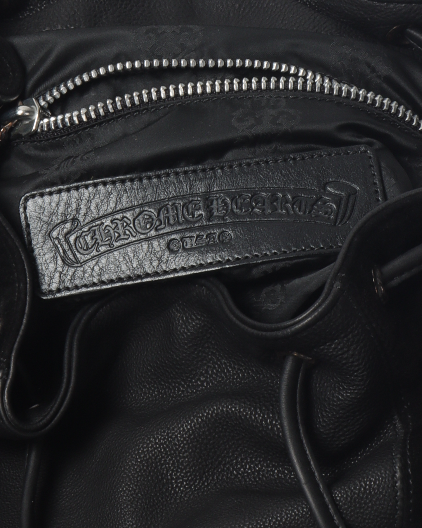 Leather & Suede Drawstring Bucket Backpack