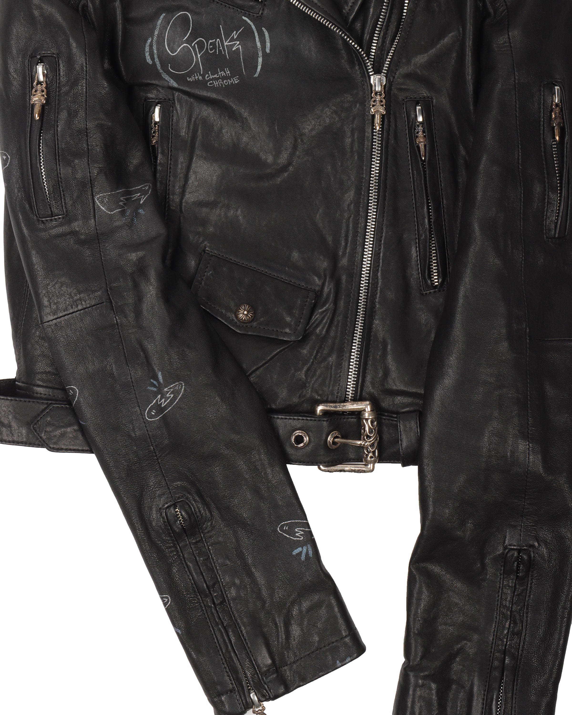 Matty Boy Patch Leather Jacket