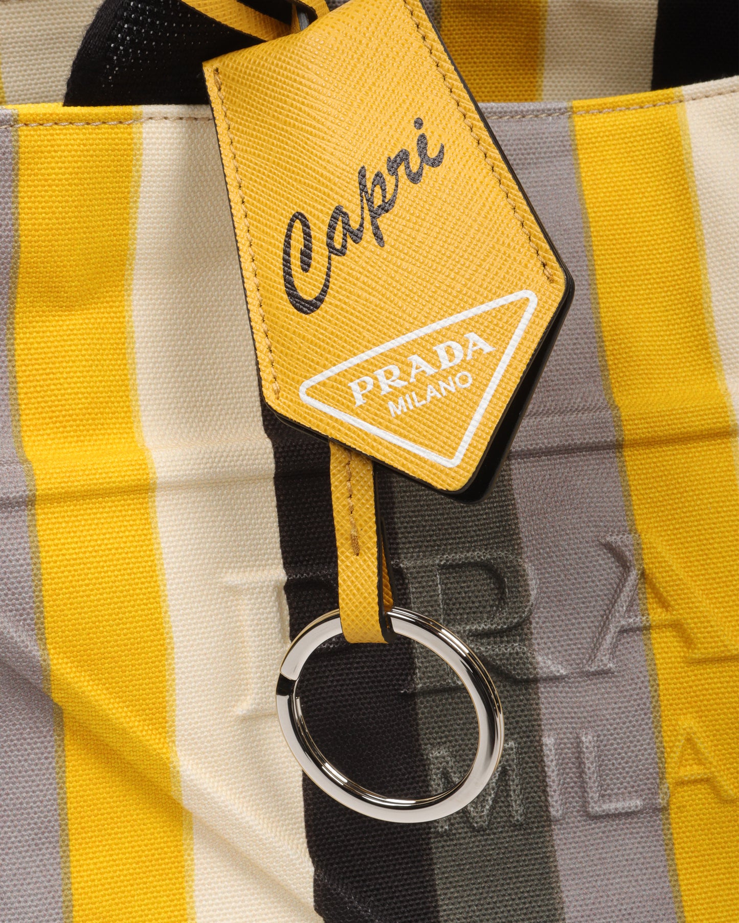 Leather Striped Tote Bag