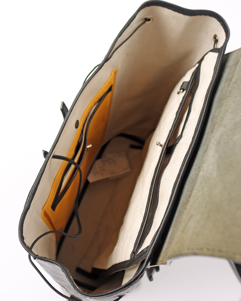 GOYARD Goyardine Calfskin Mini Alpin Backpack Grey 457110