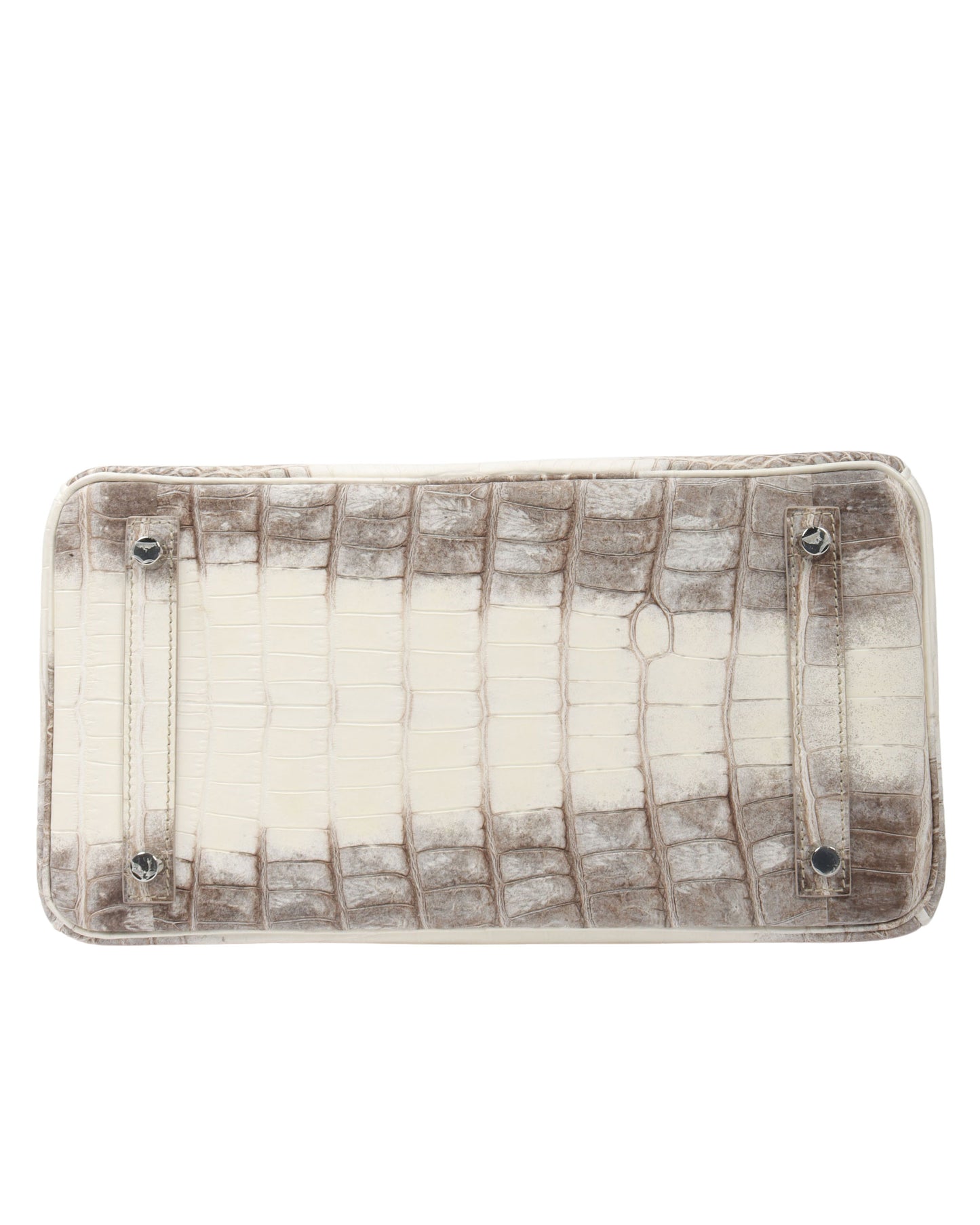Birkin Himalayan Crocodile Matte 30 White/Brown