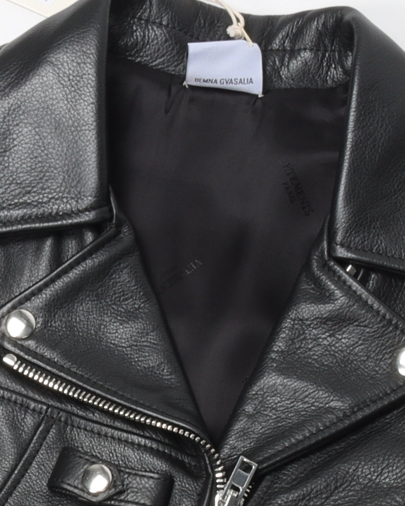 SS20 Asymmetrical Leather Jacket