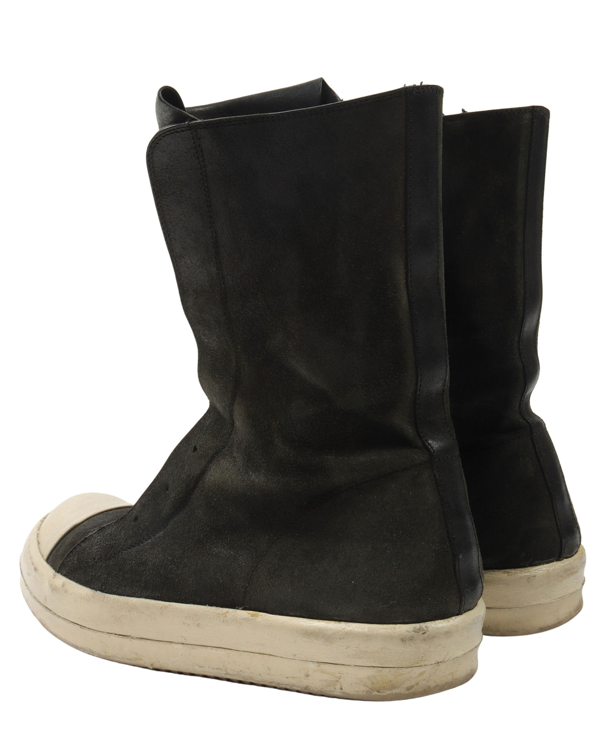 Reverse Leather Laceless Ramone Boots