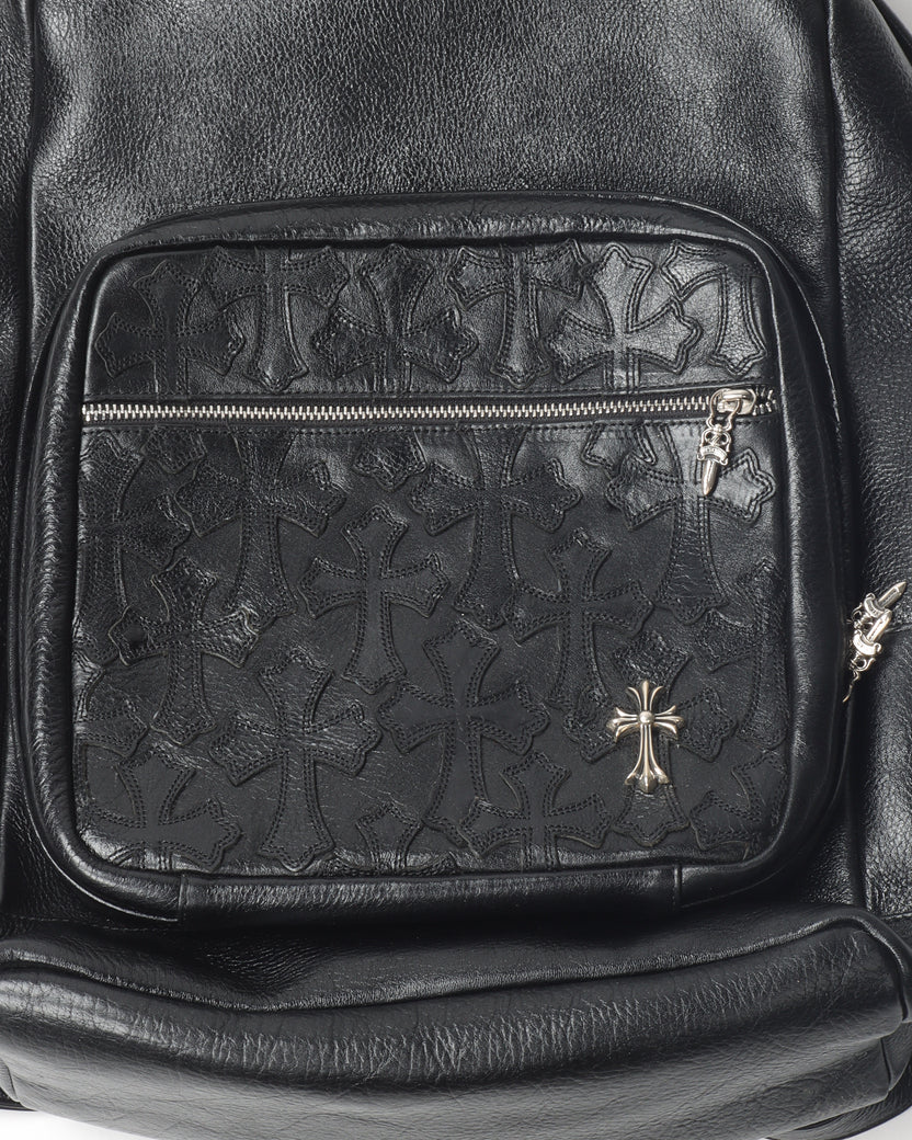 Leather Cemetery Cross Backpack