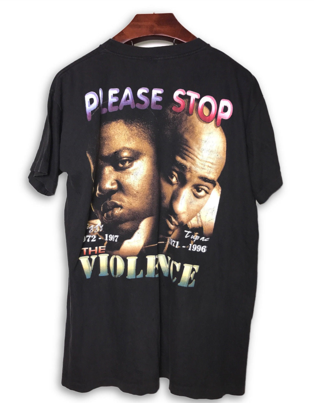 Notorius BIG Makaveli "In Memory of" Tribute Vintage T-Shirt