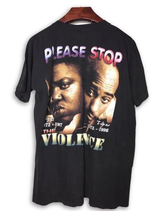 Notorius BIG Makaveli "In Memory of" Tribute Vintage T-Shirt