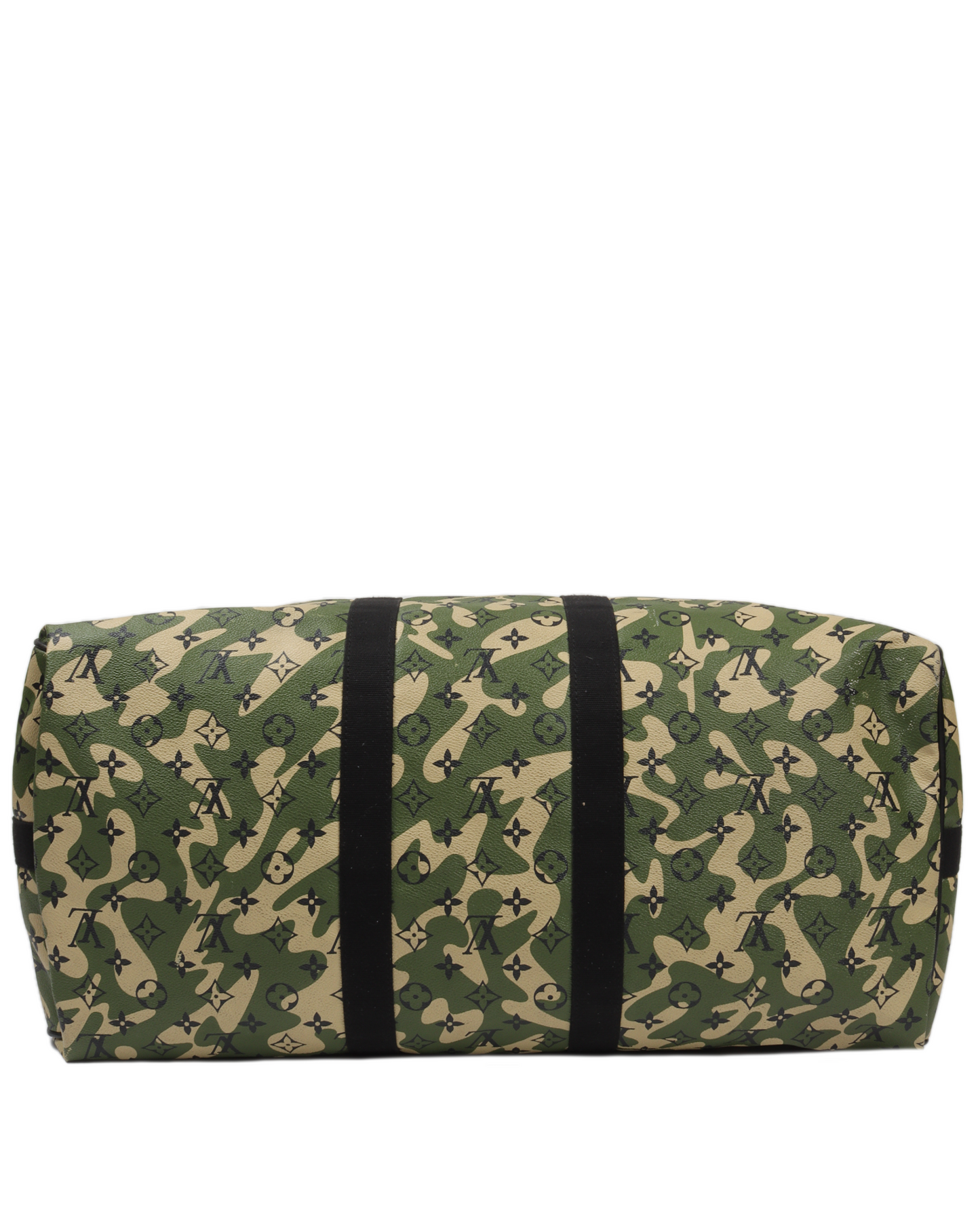 Takashi Murakami Keepall Bandouliere Monogramouflage 55 Green