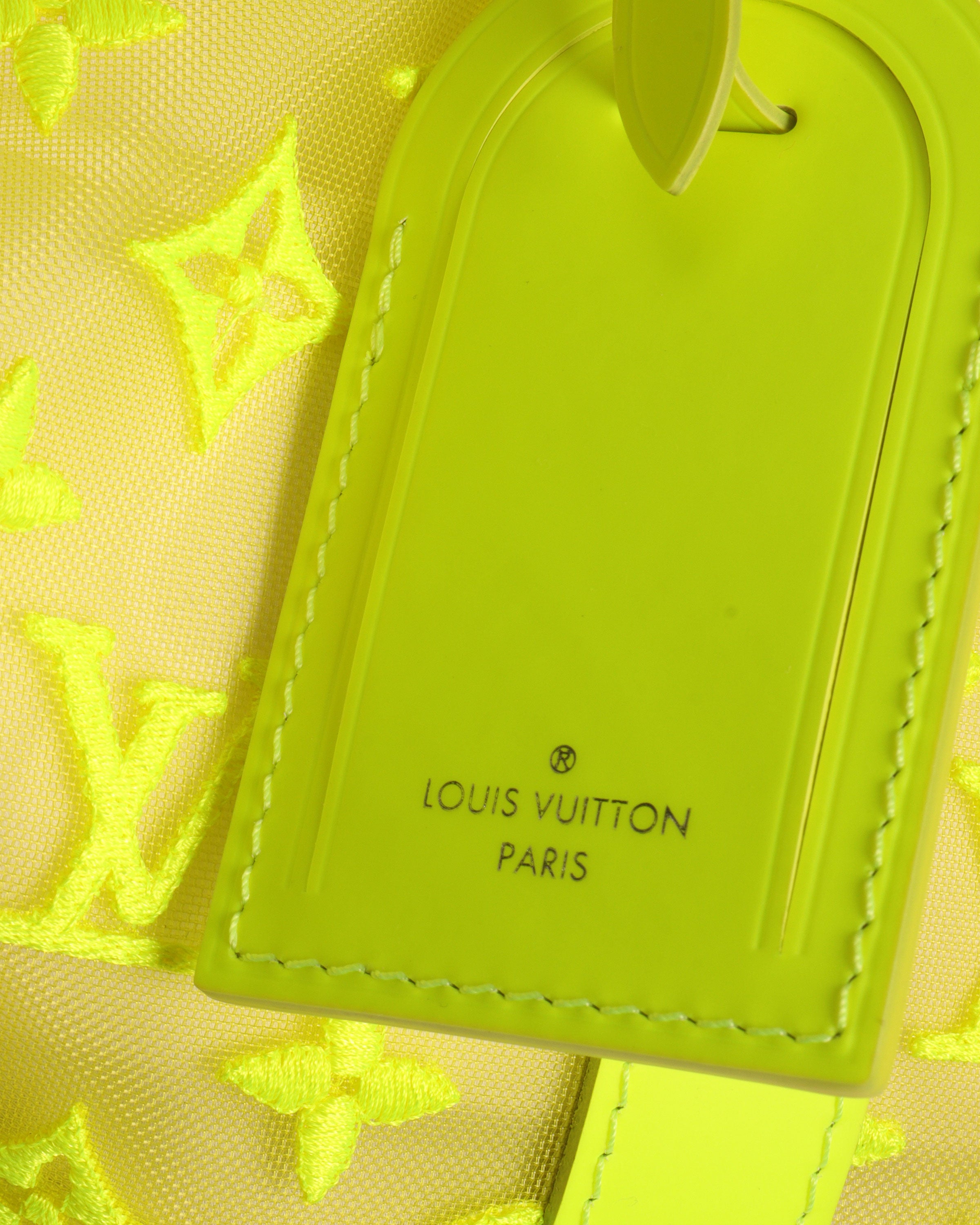 Louis Vuitton Monogram See Through Mesh Neon Keepall Bandoulière 50 Handbag