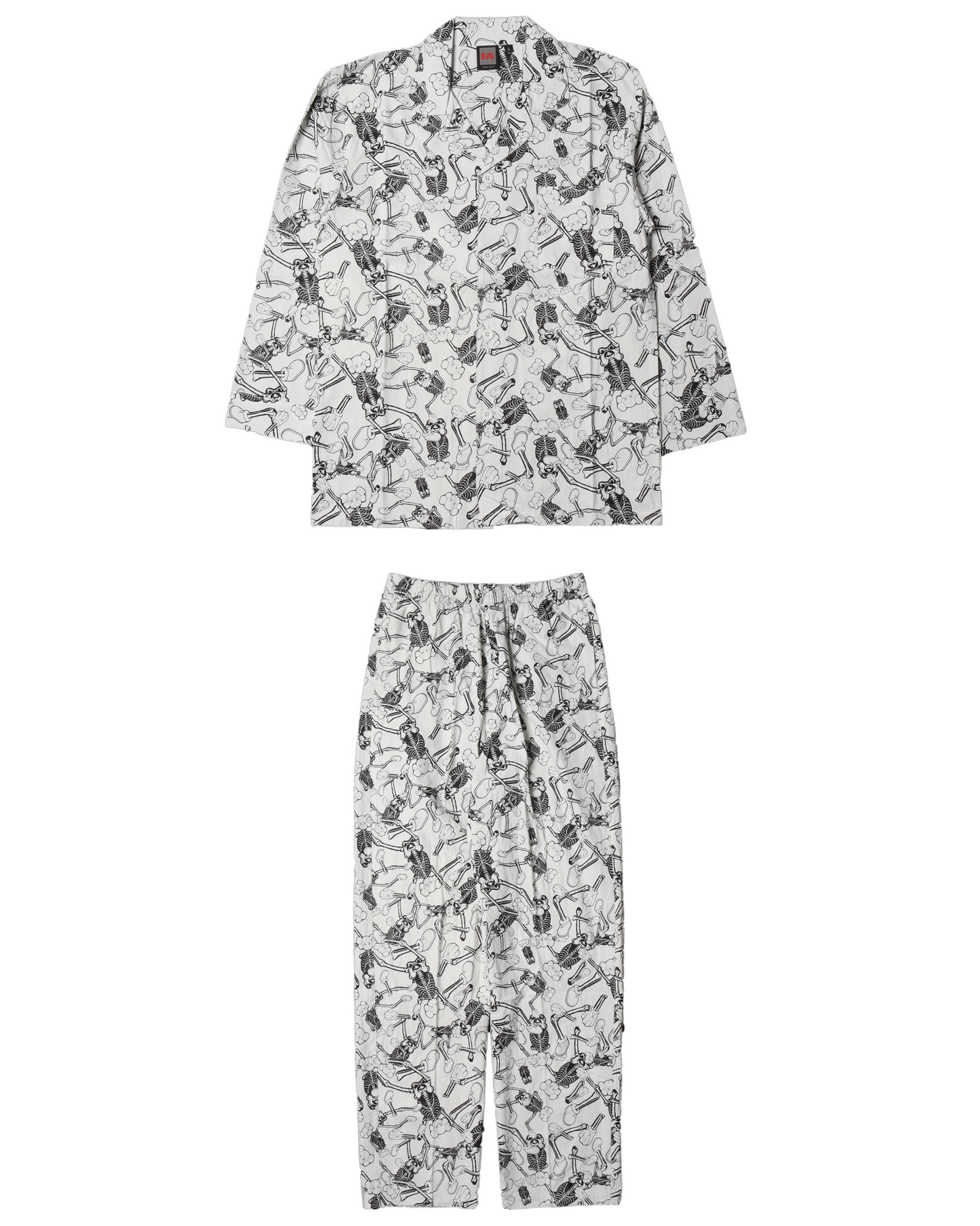 Infinite Archives Skeleton Print Pajama Set