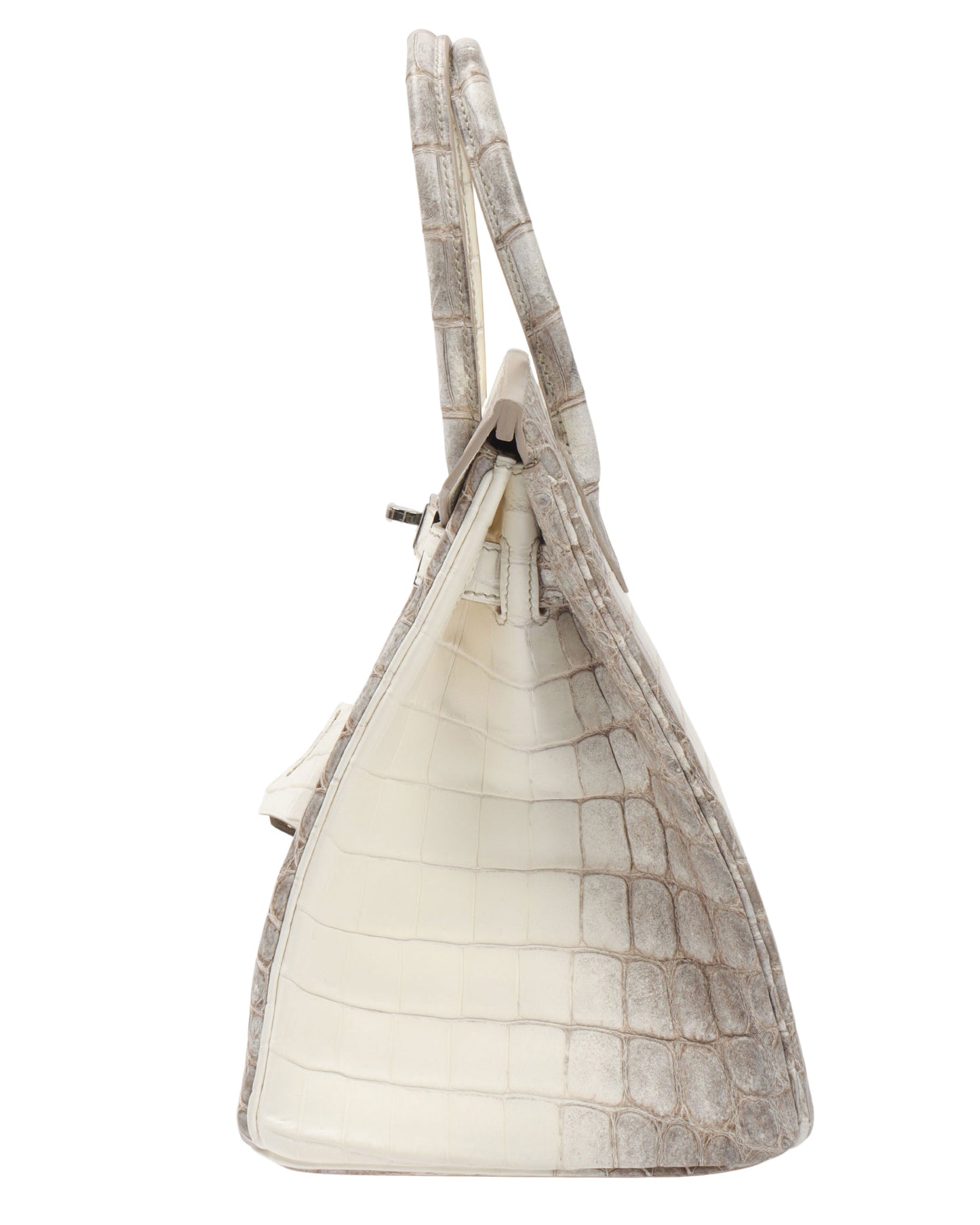 Birkin Himalayan Crocodile Matte 30 White/Brown