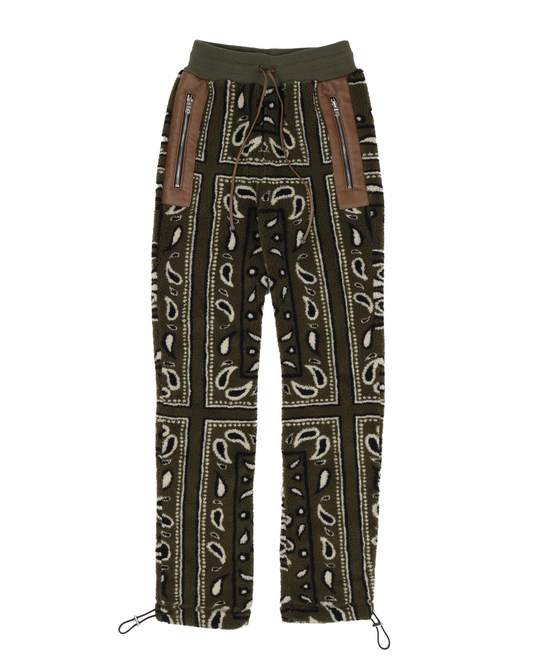 Bandana Print Fleece Joggers