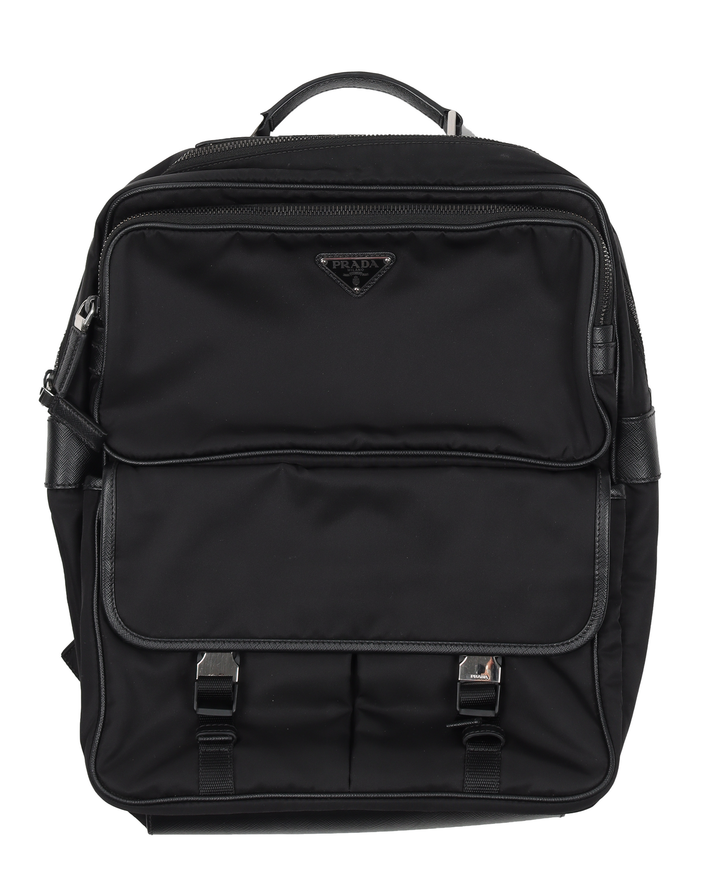 Nylon & Saffiano Leather Backpack