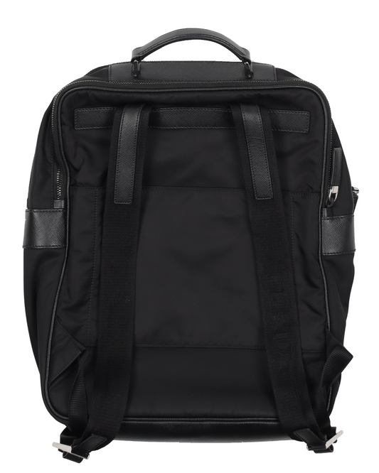 Nylon & Saffiano Leather Backpack