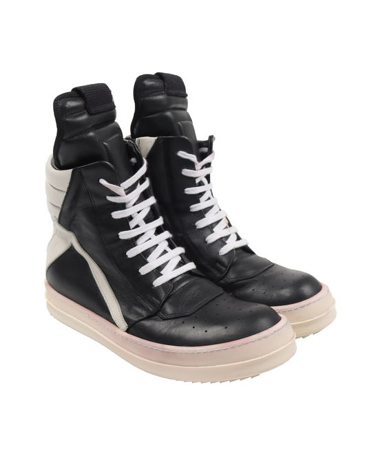 Black & Off-White Geobasket High Sneakers