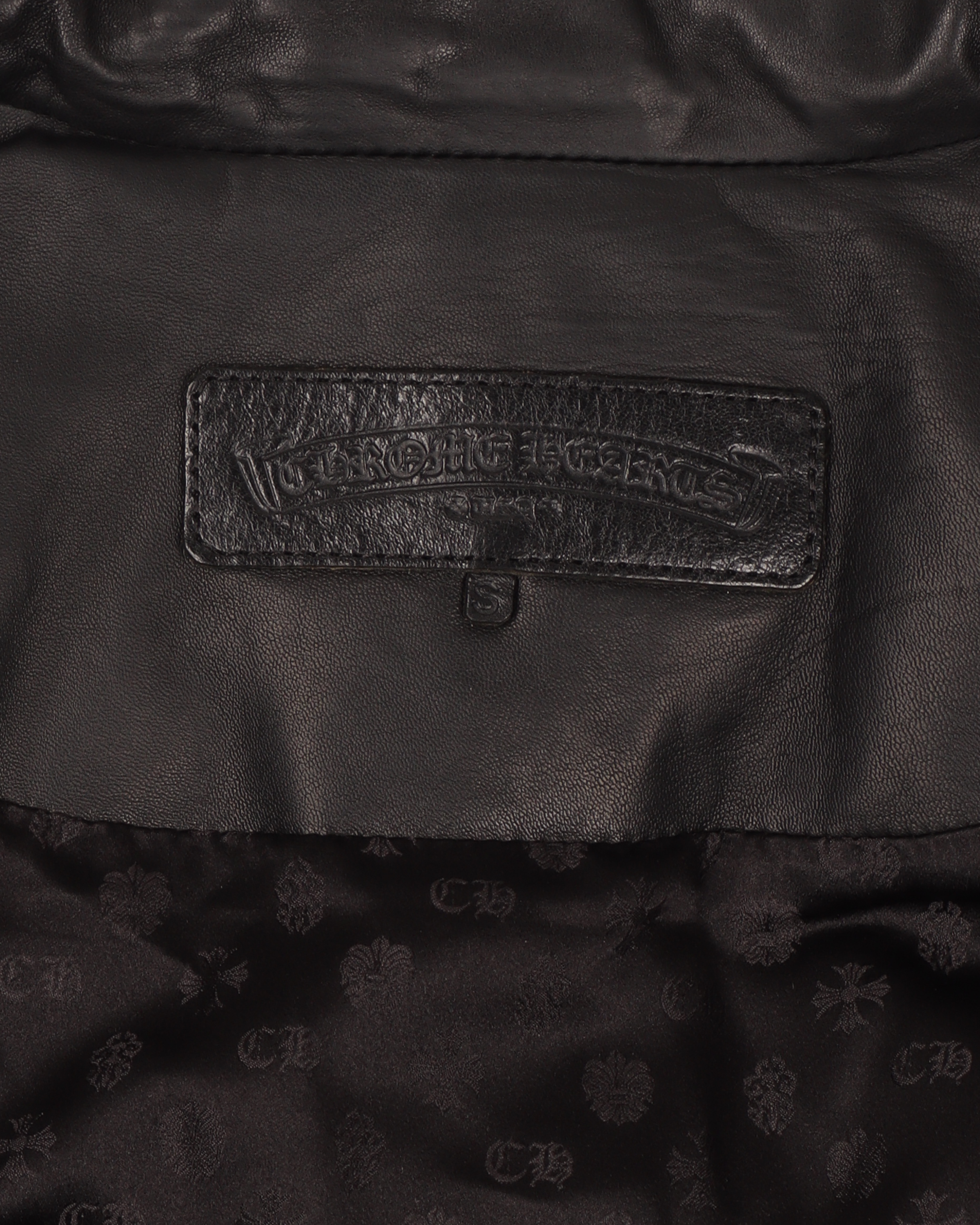 Leather Puffer Jacket w/ Dagger Hardware
