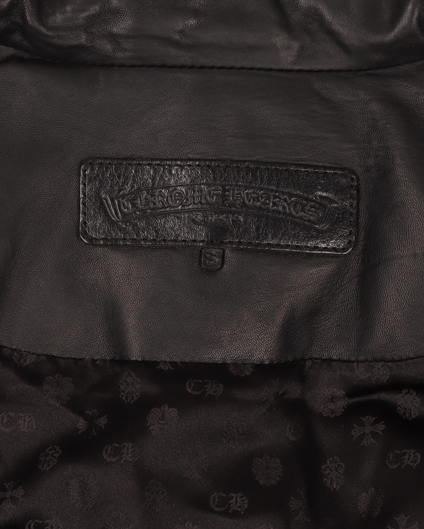 Leather Puffer Jacket w/ Dagger Hardware