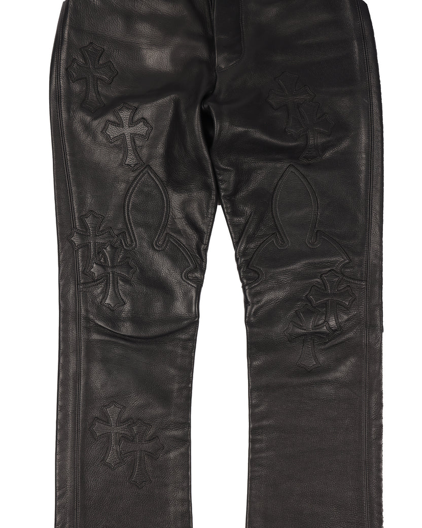 chrome heart patches leather pants｜TikTok Search