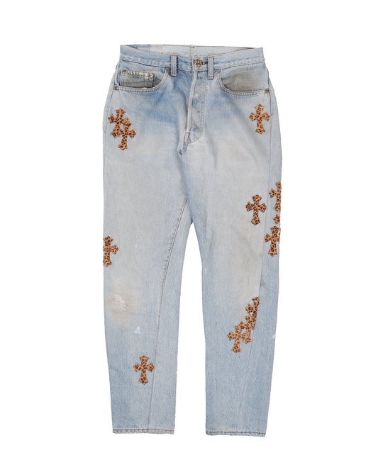 LEVI'S LEOPARD CROSS PATCH DENIM