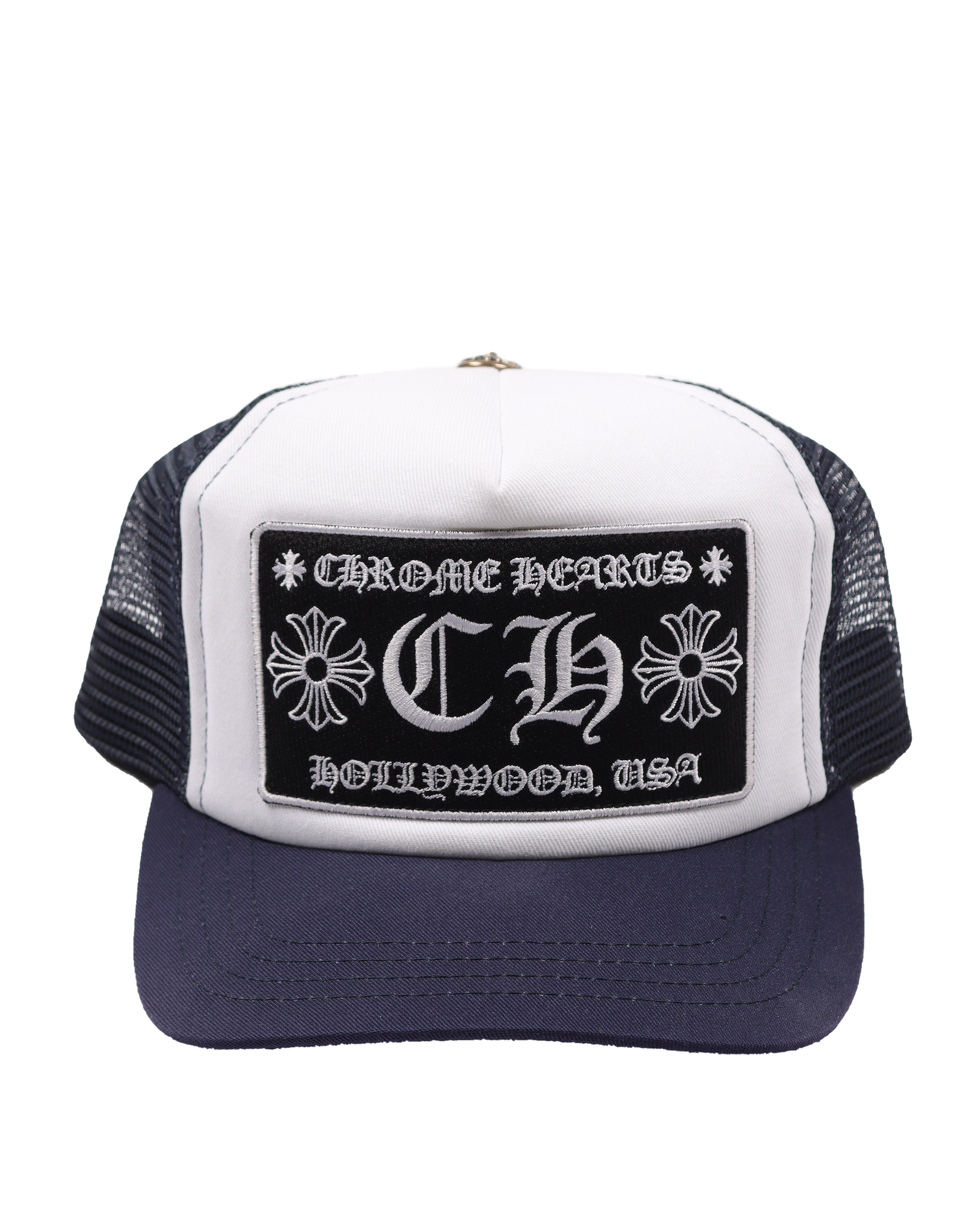 Chrome Hearts Navy Blue Trucker Hat – Justin Reed Chrome Hearts Navy Blue Trucker Hat – Justin Reed