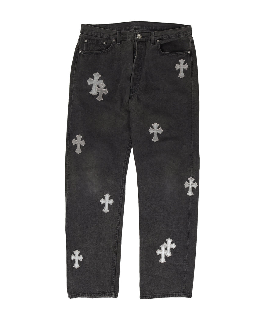 LEVI'S SILVER PONY HAIR CROSS PATCH DENIM