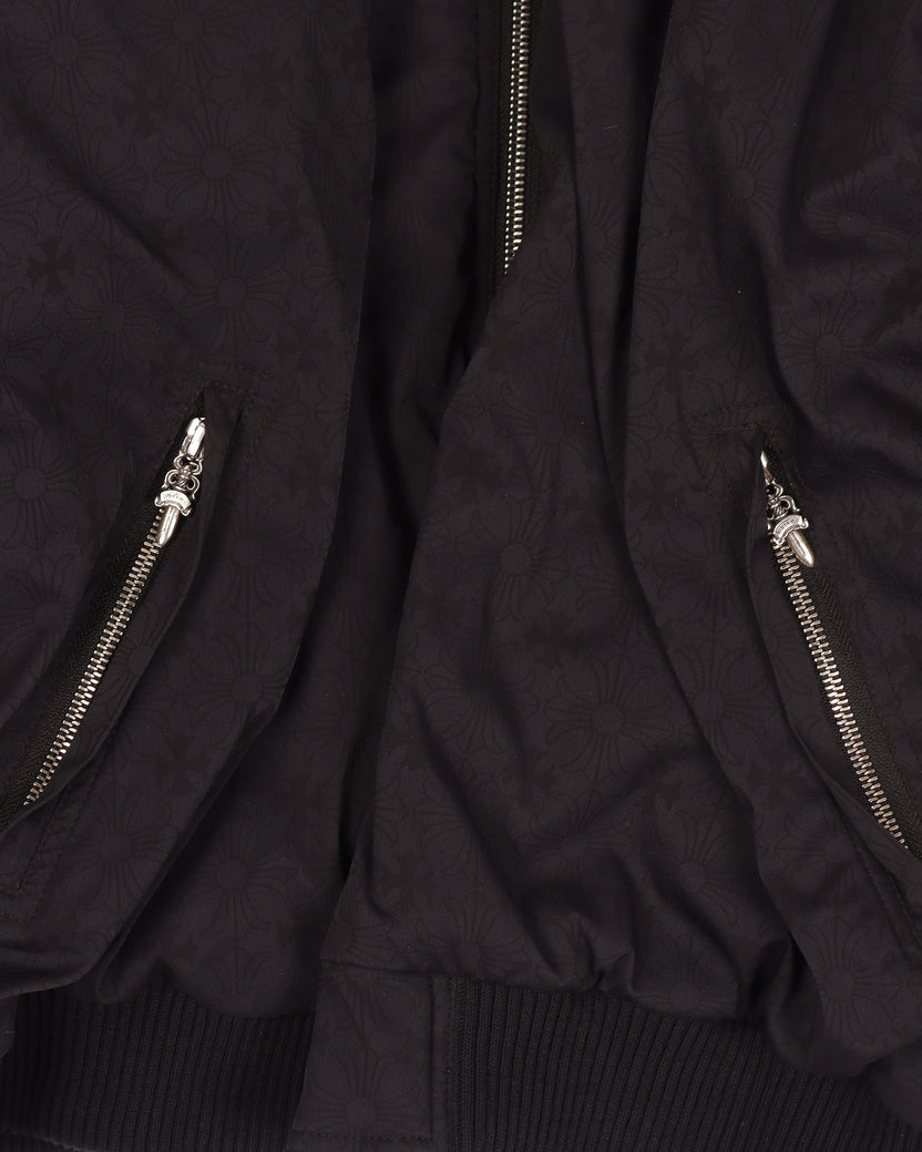 Reversible Jacquard Nylon Raglan Jacket