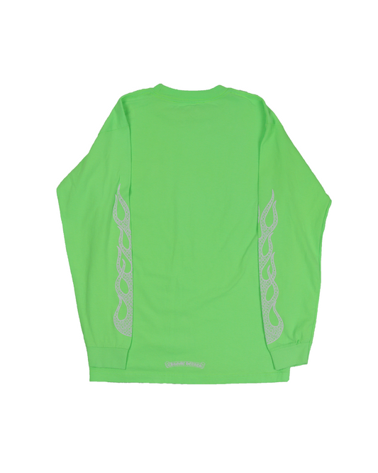 Neon Arm Fire Print Long Sleeve T-shirt