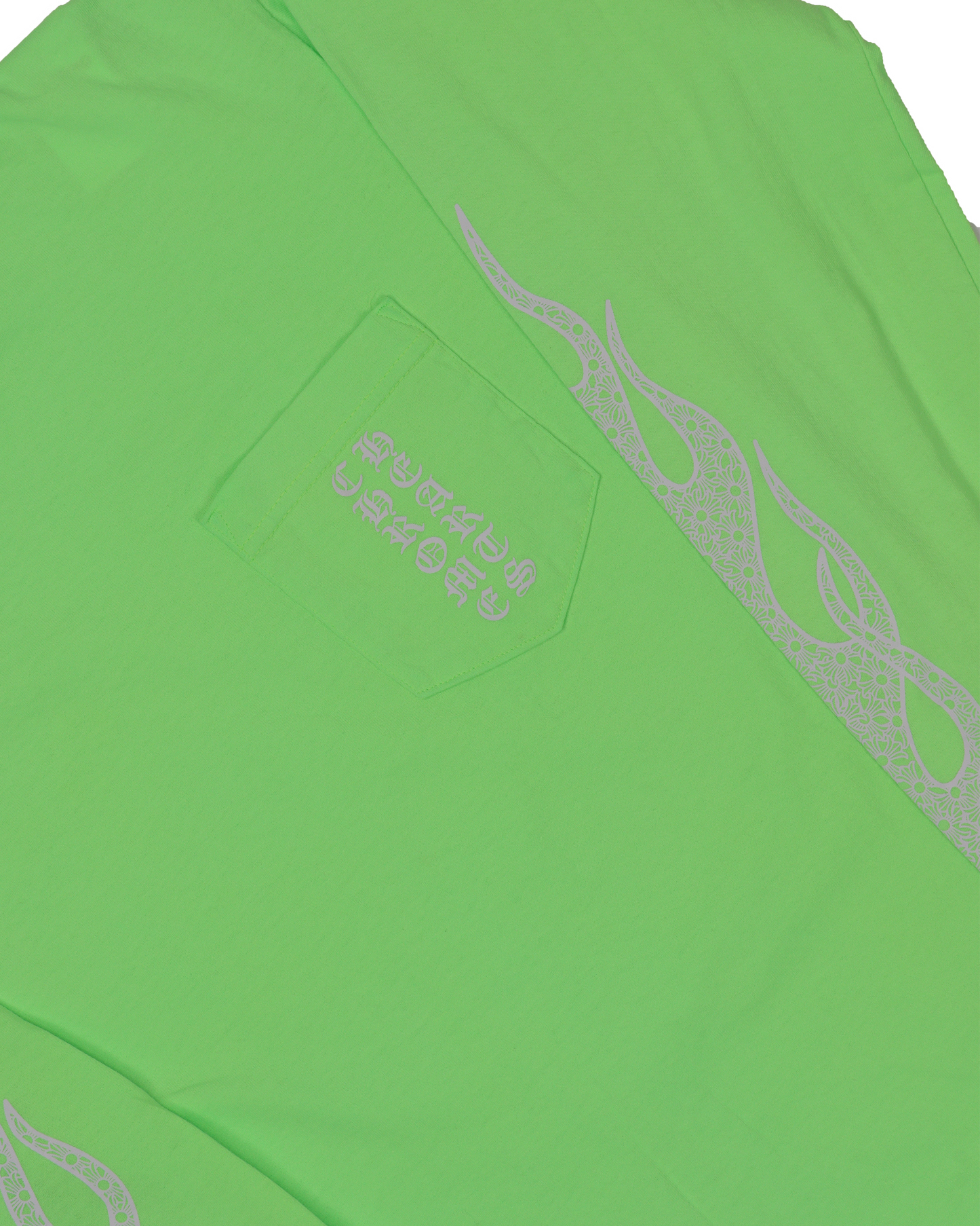 Neon Arm Fire Print Long Sleeve T-shirt