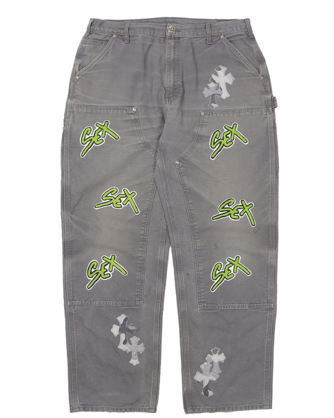 Chrome Hearts Matty Boy Sex Records Single Knee Vintage Chrome Hearts Matty Boy Sex Records Single Knee Vintage