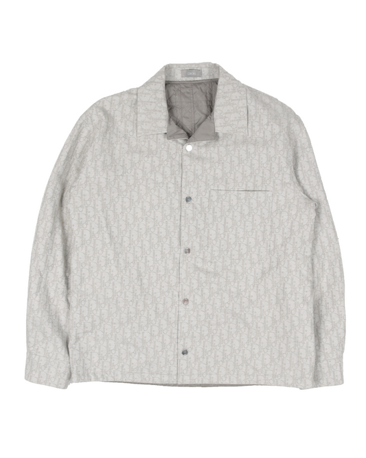 Grey Oblique Overshirt Jacket