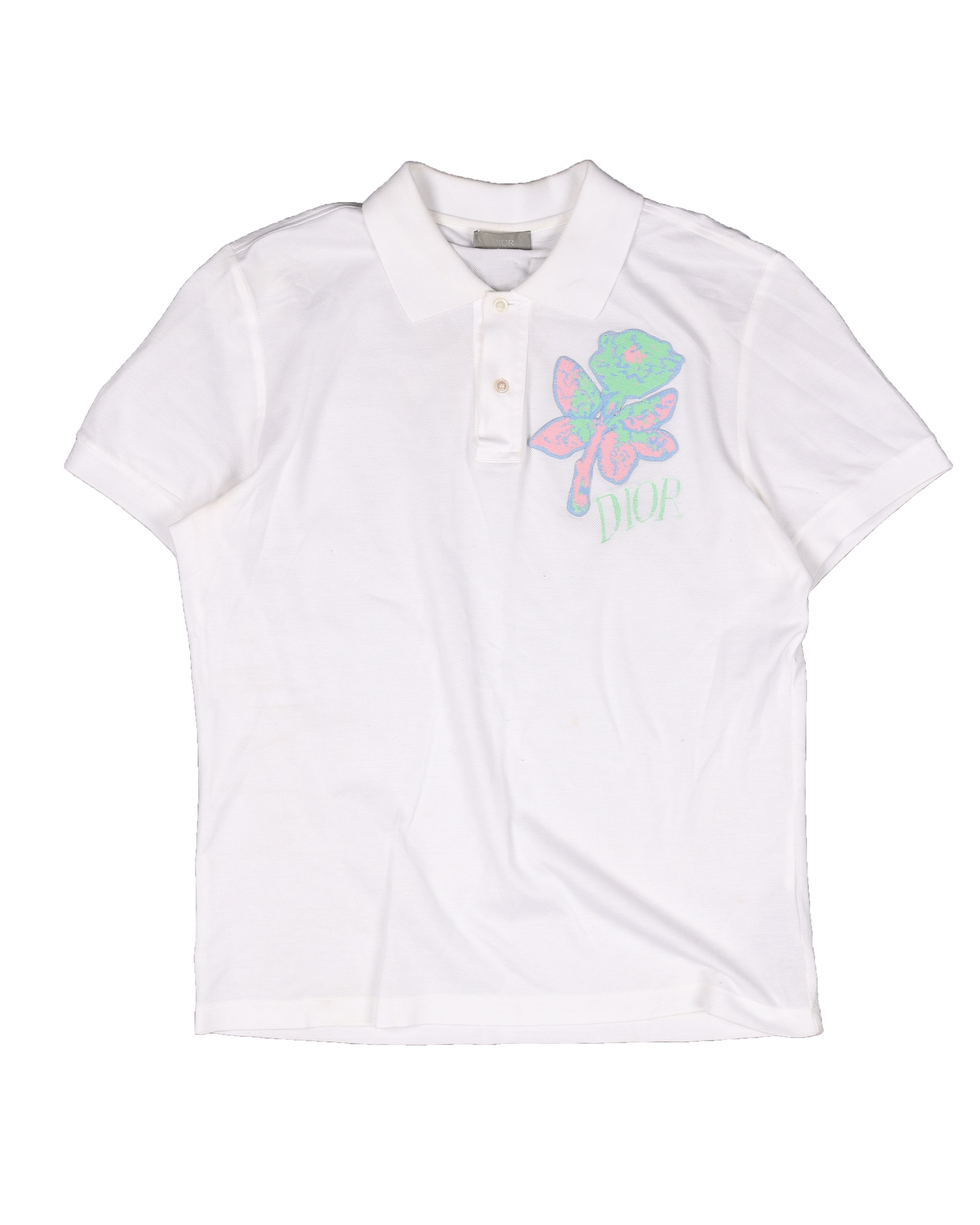 DIOR AND ALEX FOXTON ローズロゴコンパクトコットン tシャツ DIOR AND ALEX FOXTON ローズロゴコンパクトコットン tシャツ