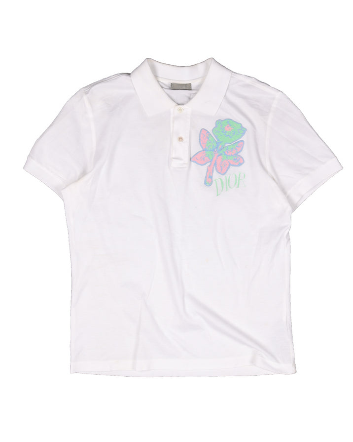 Alex Foxton Rose Embroidery Polo Shirt