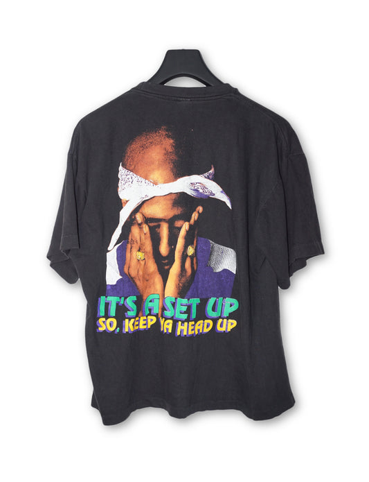 2pac Tupac Vintage HipHop Rap Tee Keep Ya Head Up 24 x 27