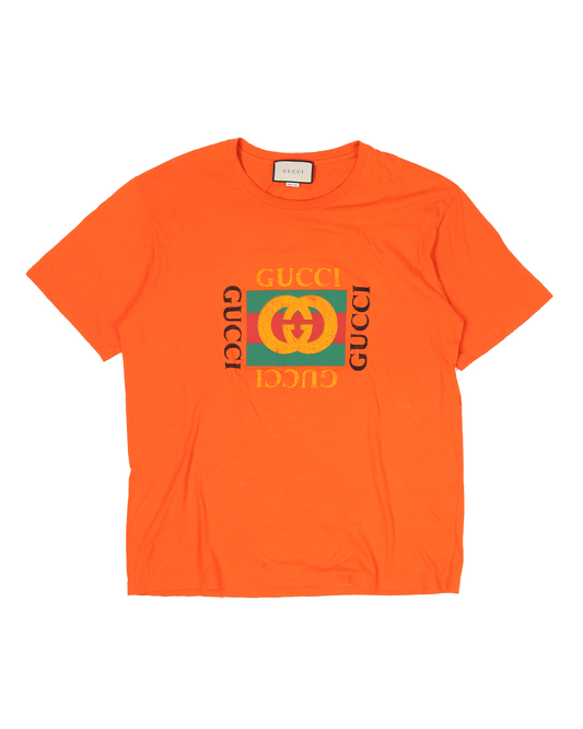 Interlocking "G" Distressed Crewneck T-Shirt