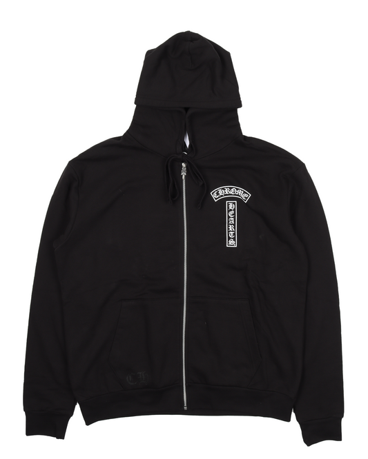 Single Floral "T" Logo Zip-Up Hoodie