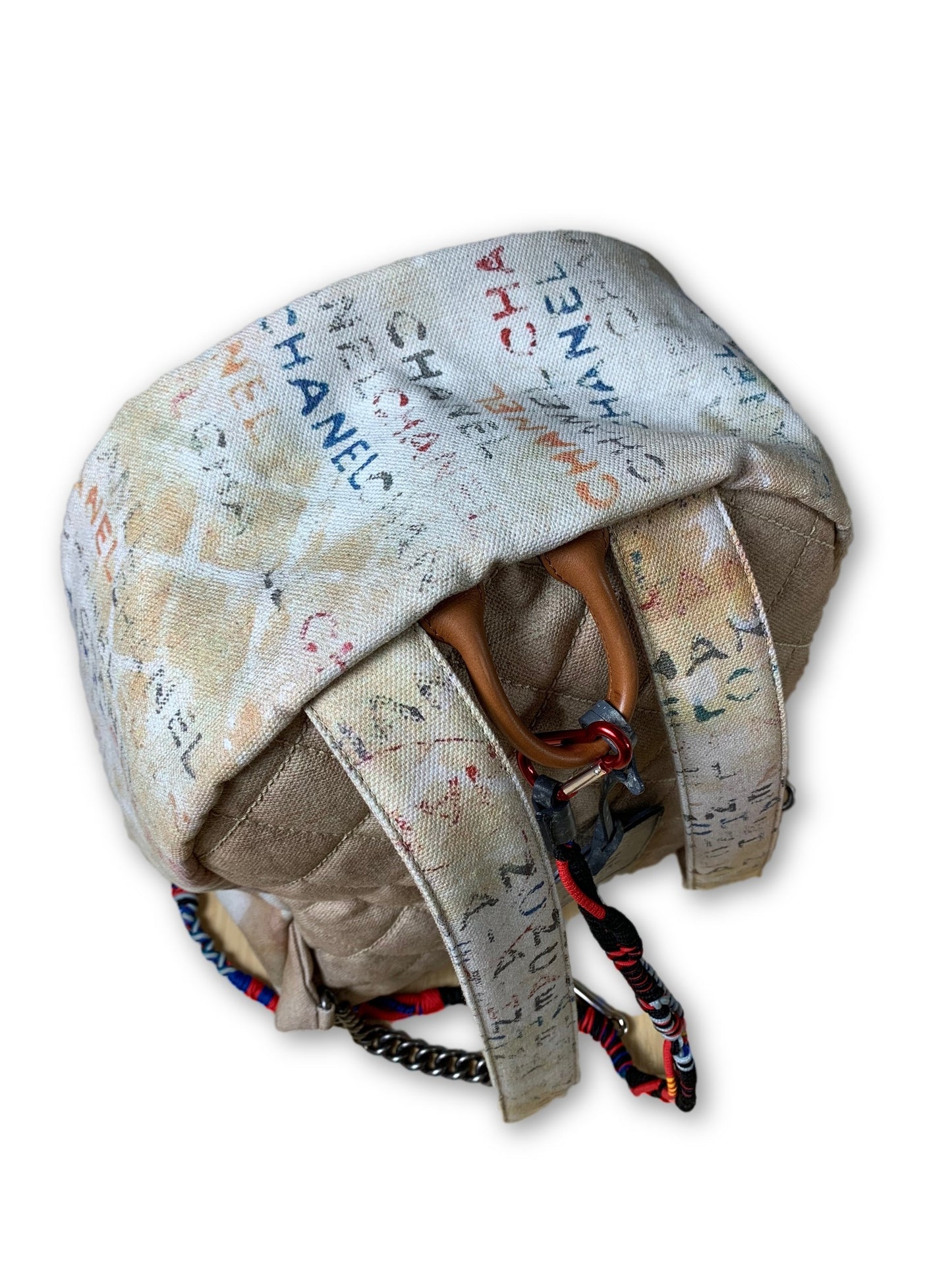 Graffiti Printed Canvas Backpack