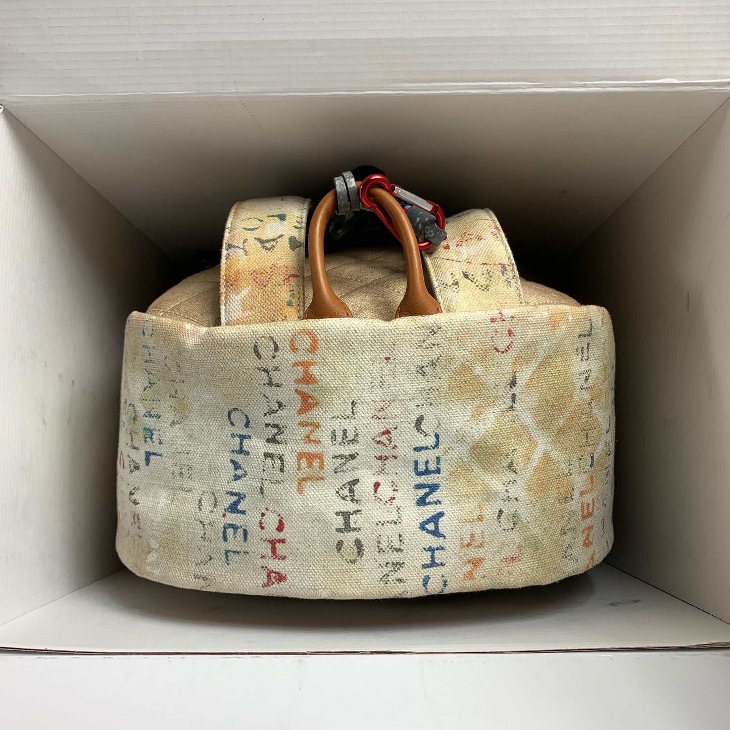 Graffiti Printed Canvas Backpack