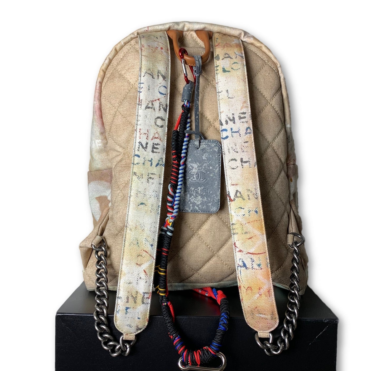 Graffiti Printed Canvas Backpack