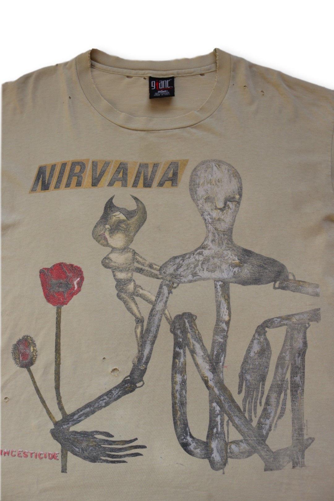 Plastic Head Nirvana T Shirt Reformant Incesticide Band Logo Nouveau Officiel Homme Vert Size L Plastic Head Nirvana T Shirt Reformant Incesticide Band Logo Nouveau Officiel Homme Vert Size L