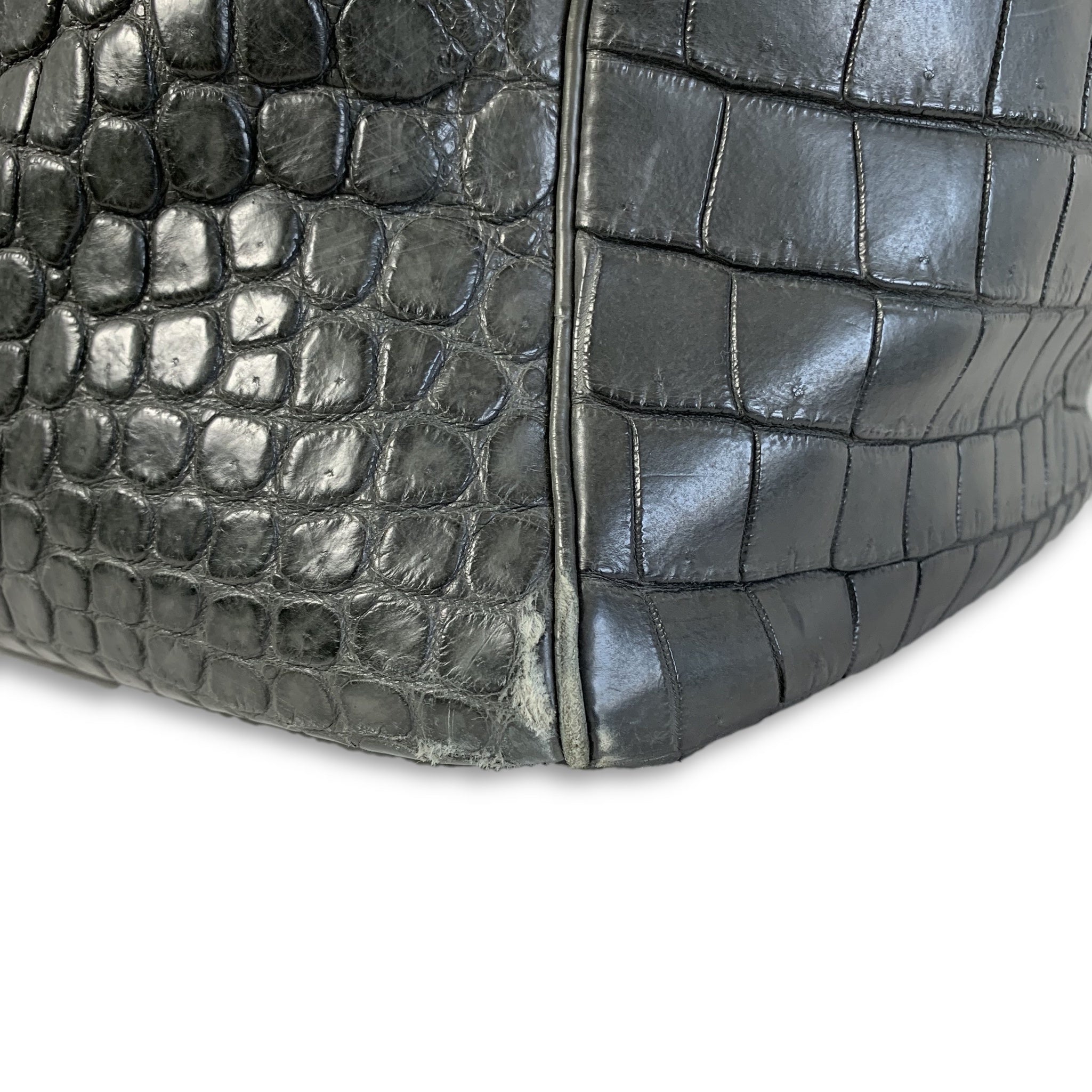 Birkin HAC 50cm Matte Fauve Brown Crocodile Palladium Hardware Bag