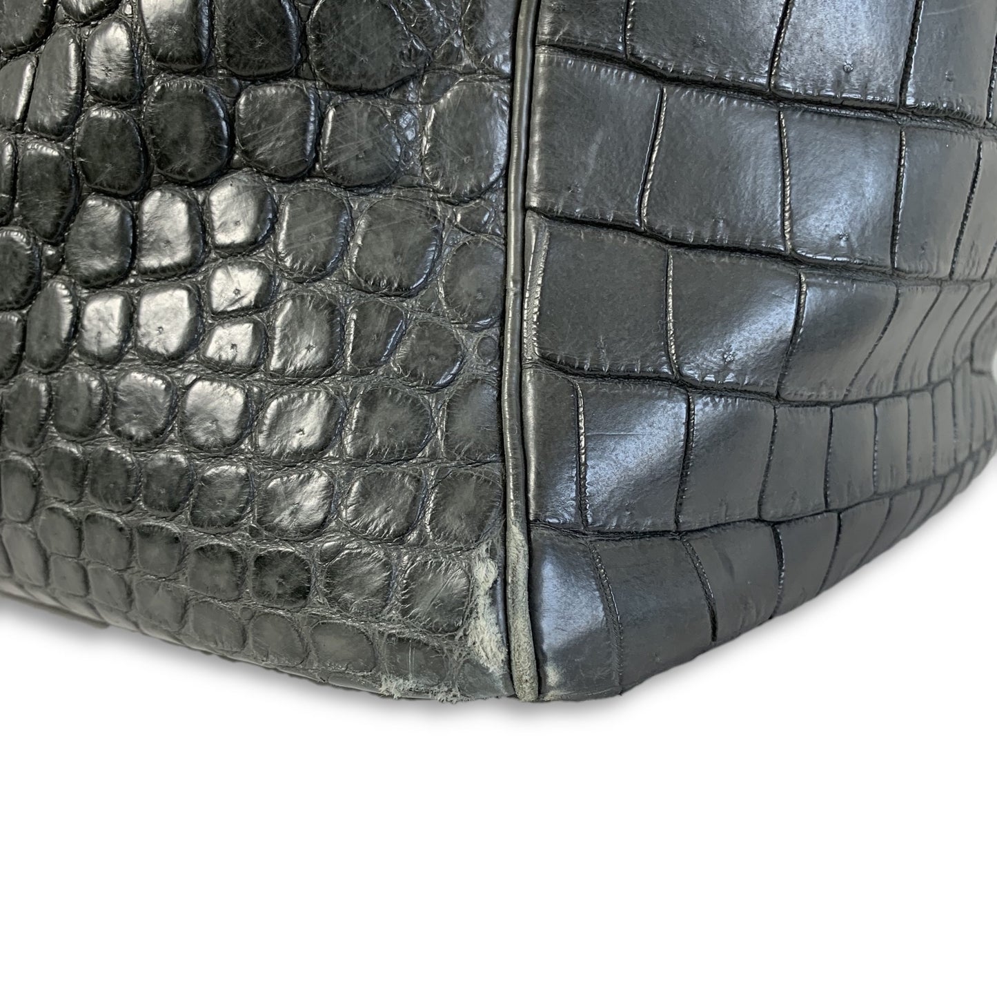 Birkin HAC 55cm Matte Elephant Grey Crocodile Palladium Hardware Bag