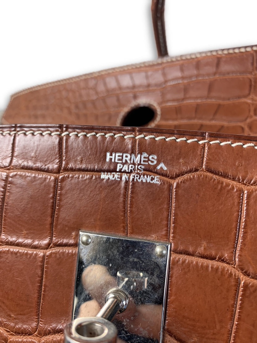 Vintage Hermes brown Hac 35, Women's Fashion, Bags & Wallets, Tote