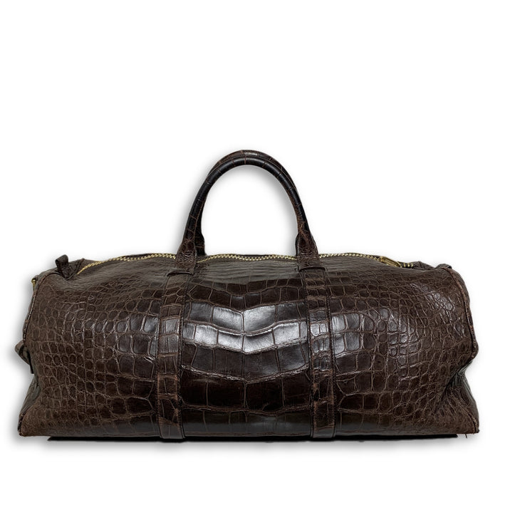 Buckley Alligator Brown Duffle Bag