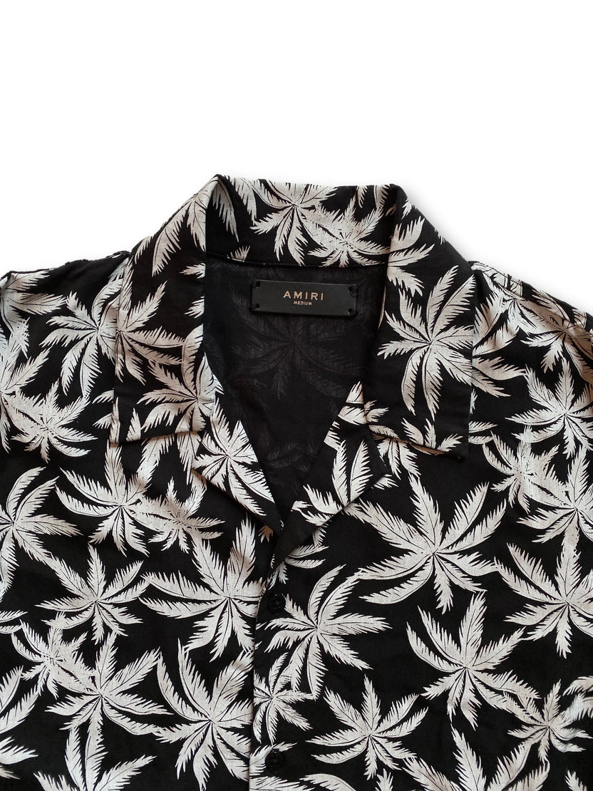 Palm Tree Print Tencel Shirt