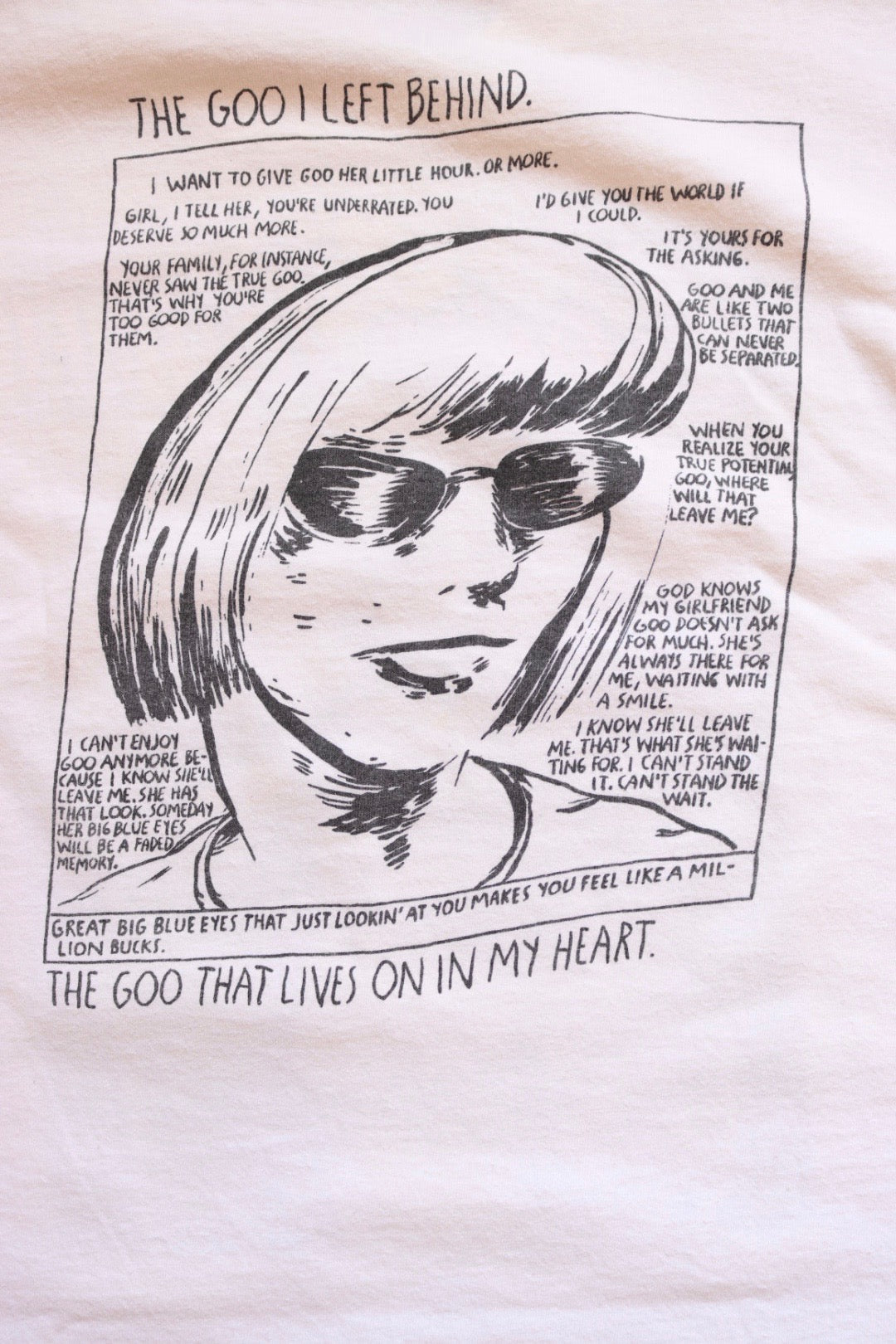 Sonic Youth 1991 "In GOO" T-Shirt by Raymond Pettibon