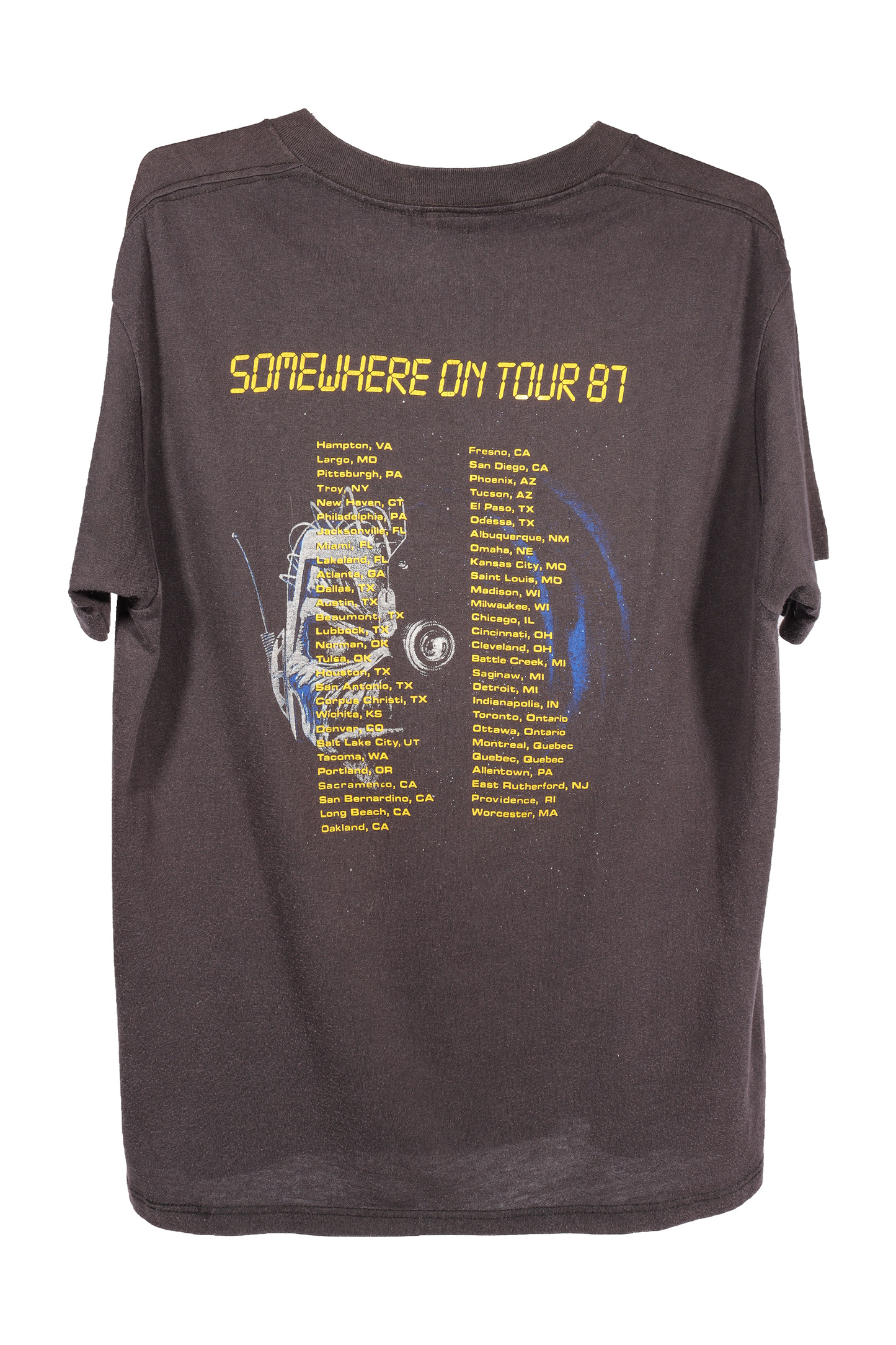 Vintage 80s 1987 Iron Maiden AUTOGRAPHED Concert Tour T