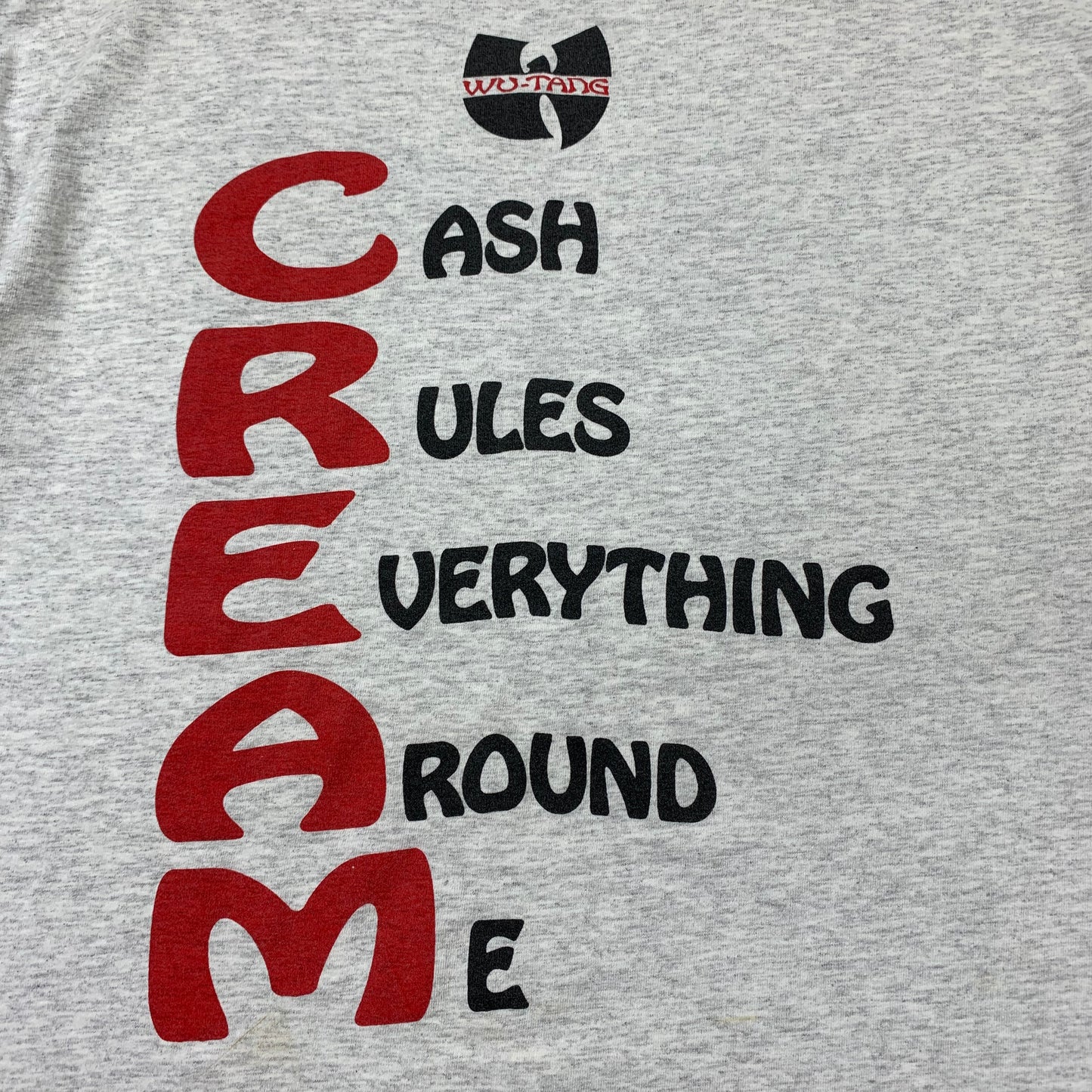 Vintage WU-TANG "C.R.E.A.M" T-Shirt - Grey - Size L