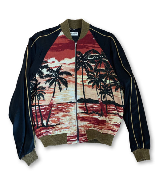 Saint laurent sale palm tree bomber