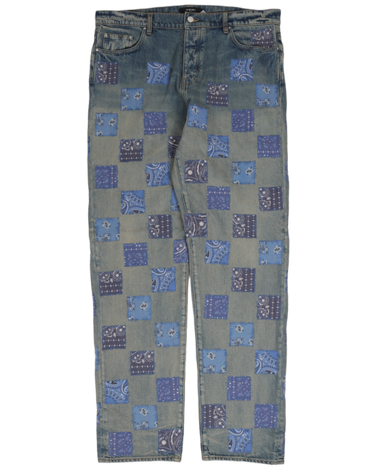 Checkered Bandana Denim
